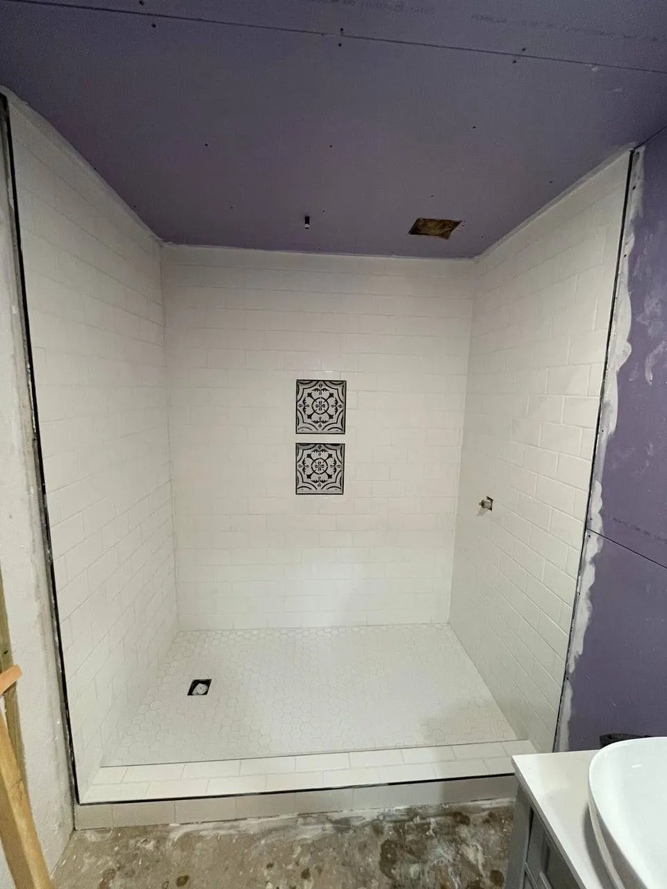 Tiling — completed bathroom
